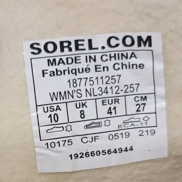 Sorel "Phoenix" Short Lace Lux Boot Sz 10 - Picture 11 of 11